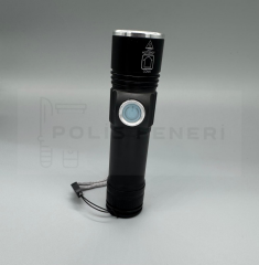 ŞARJLI EL FENERİ ZOOMLU YÜKSEK IŞIK SERT MUKAVEMET USB DAYANIKLI