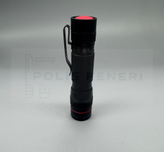 PİLLİ MİNİ EL FENERİ  ZOOMLU METAL LED IŞIK