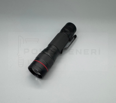 PİLLİ MİNİ EL FENERİ  ZOOMLU METAL LED IŞIK