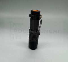 PİLLİ EL FENERİ ZOOMLU METAL LED IŞIK